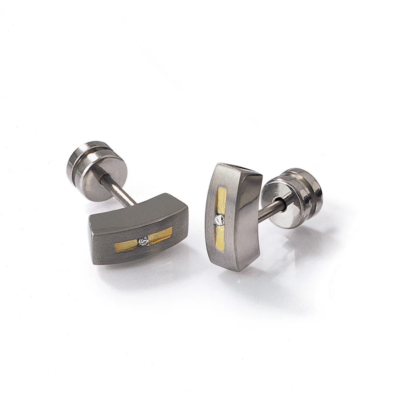 0515-01 Boccia Titanium Earrings - Image 2