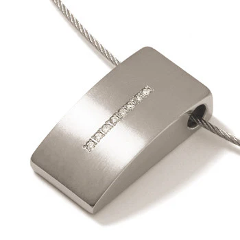 0718-02 Boccia Titanium Wedge Pendant  (choose chain separately) - Image 2