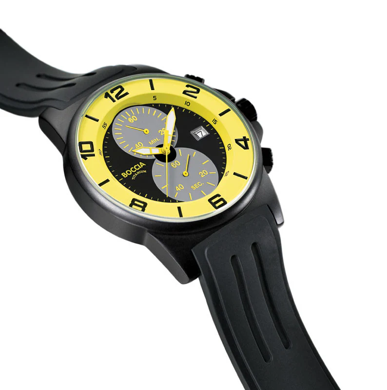 3777-27 MENS BOCCIA ID. TITANIUM WATCH - Image 3