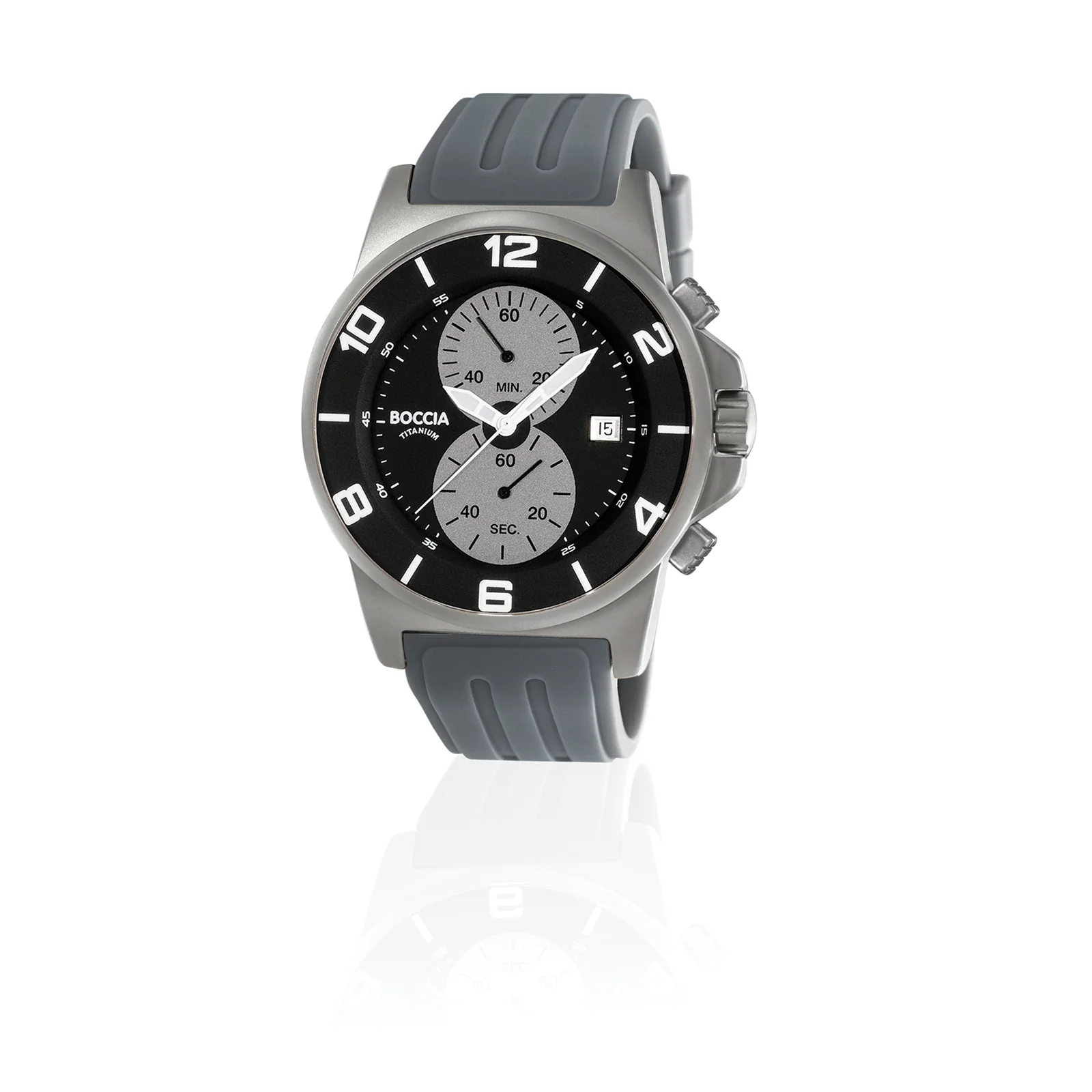 3777-28 MENS BOCCIA ID. TITANIUM WATCH - Image 3